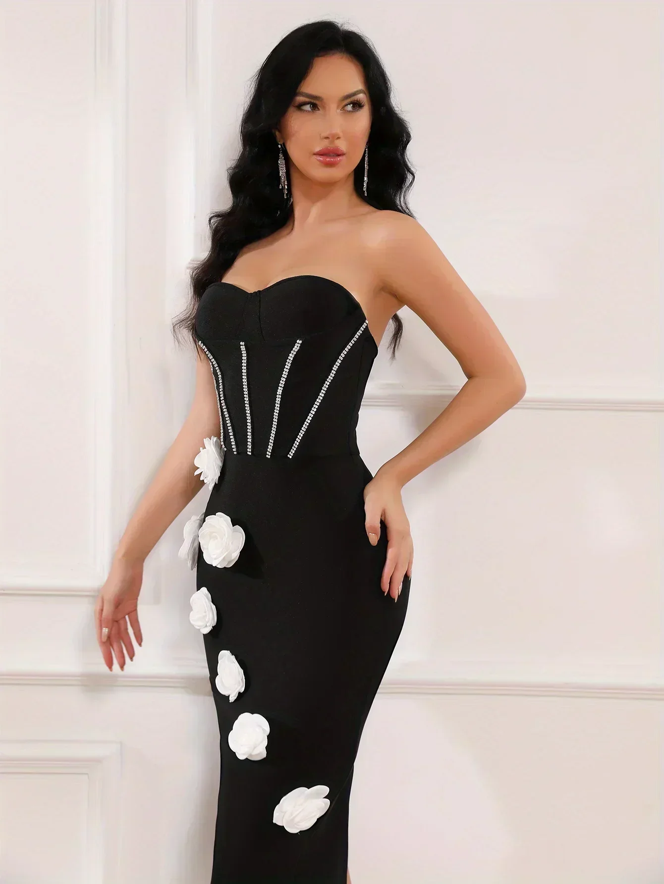 Women\'s Bandage Dress Black Bandage Dress High Quality Woman Bandage Dress Celebrity Banquet Dance Elegant Evening Dresses