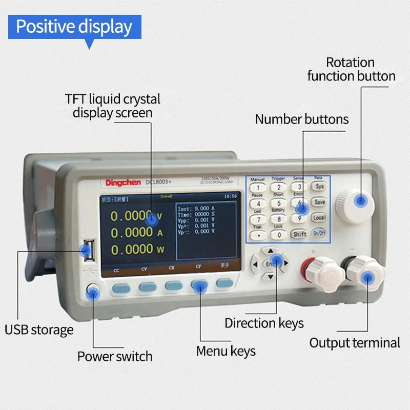 Programmable DC Electronic Load Tester Single and Dual Channel 6204 Battery Capacity Internal Resistance Meter