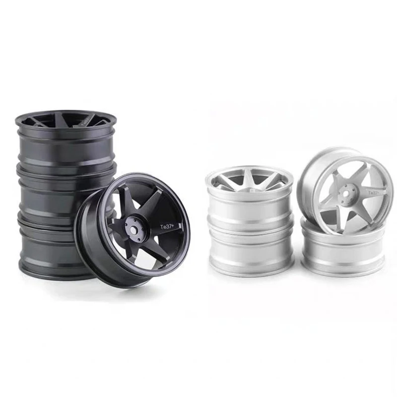 4Pcs 1/10 RC On-Road Drift Racing Car 52mm Metal Wheel Rim Wheel Hubs for Tamiya Kyosho HSP HPI Sakura Trxs 3