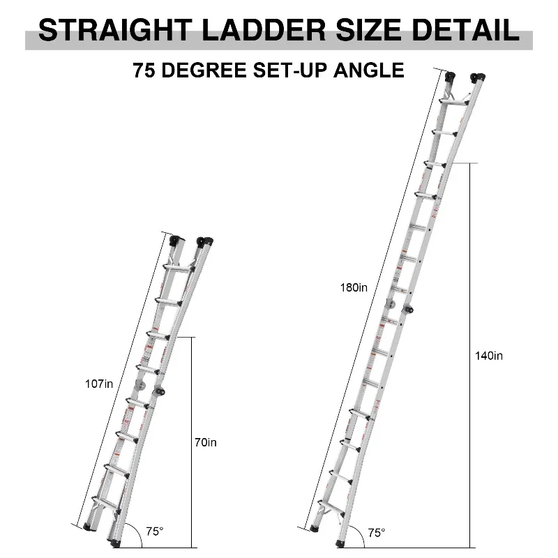 Aluminum building steps Wall ladder Extended ladder Multi-purpose ladder