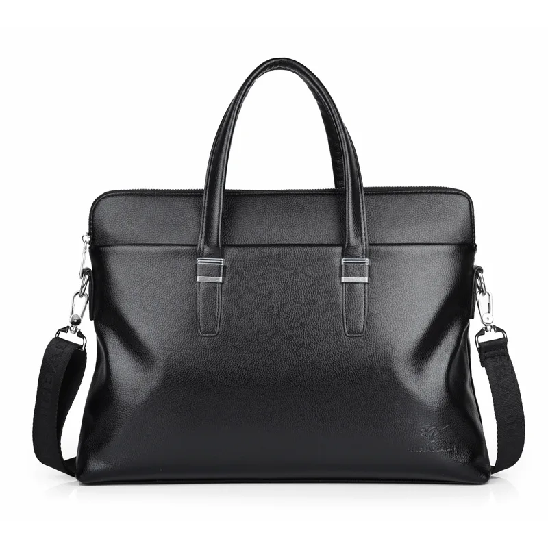Valigette da 15 pollici per laptop in pelle per uomo Documenti firmati Borsa da lavoro Tote Borsa a tracolla quadrata laterale Portafoglio