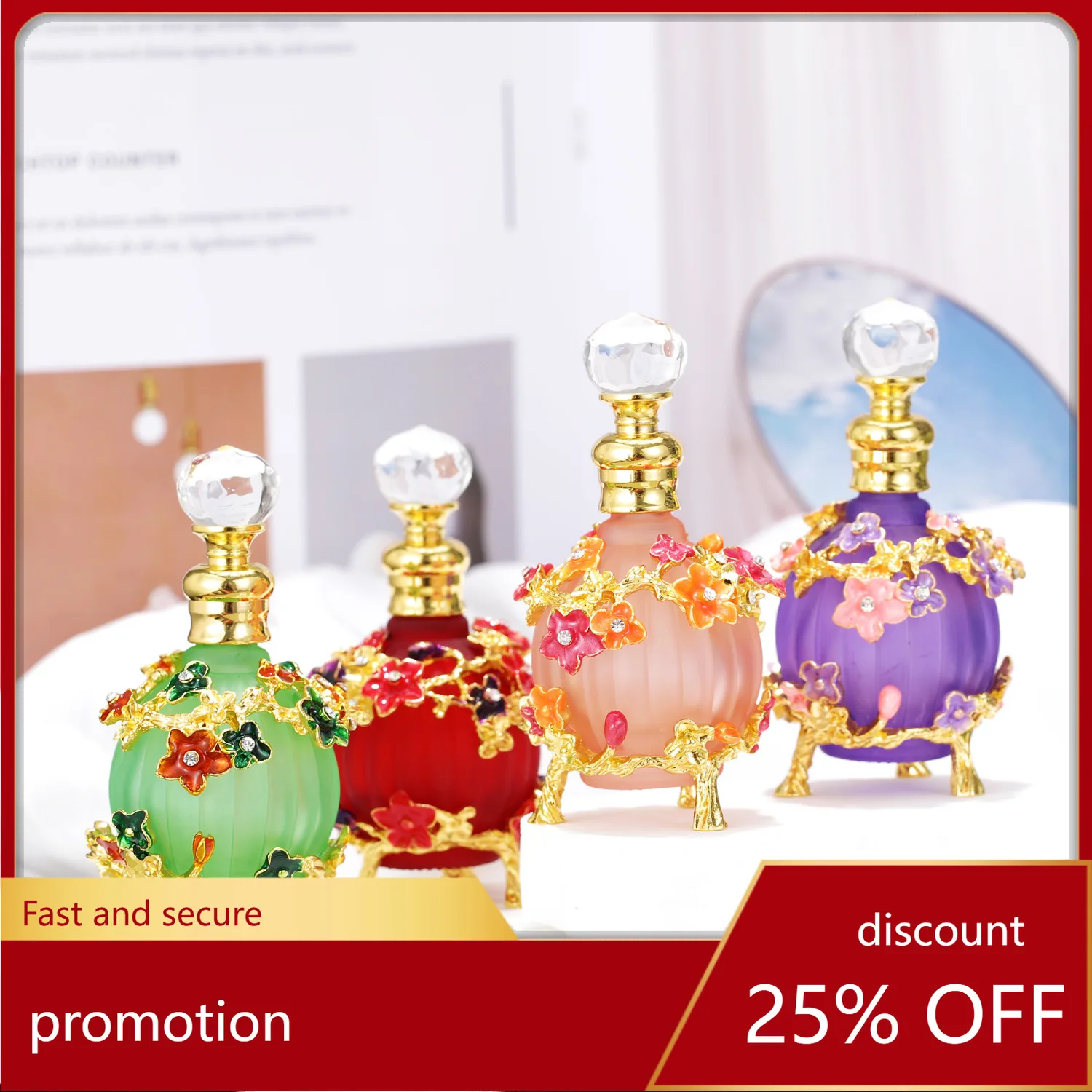 

YFY perfume beauty salon threaded alloy glass vacuum dispensing essential oil small capacity