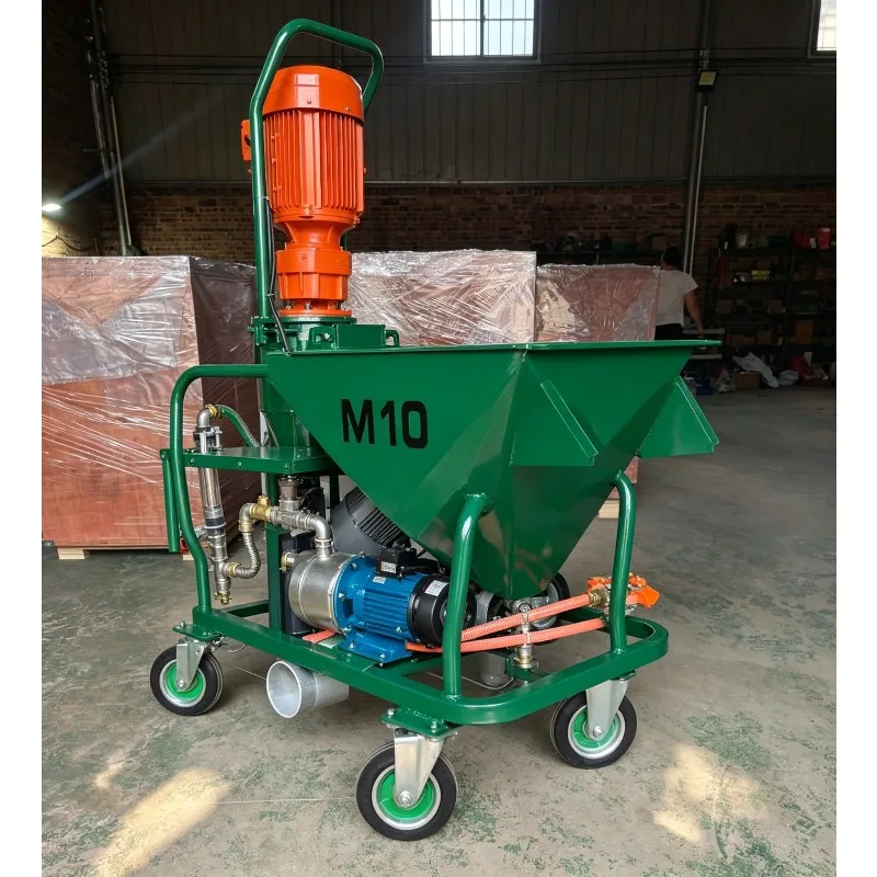 M6/M9/M10/M12 Fully Automatic Gypsum Cement Plastering Machine Electric 380V 220V Putty Gypsum Spraying Machine for Gypsum Board