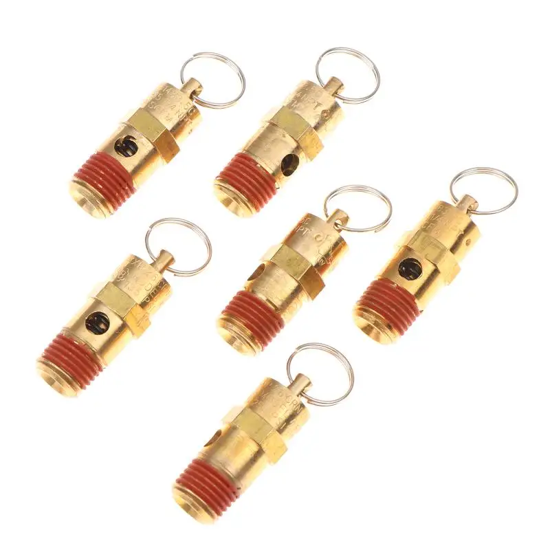 Versatile 1/4 Inch Male NPT Threaded Air Compressor Pressure Relief Valve Safety Valve Sturdy Design for Workshop Compressor