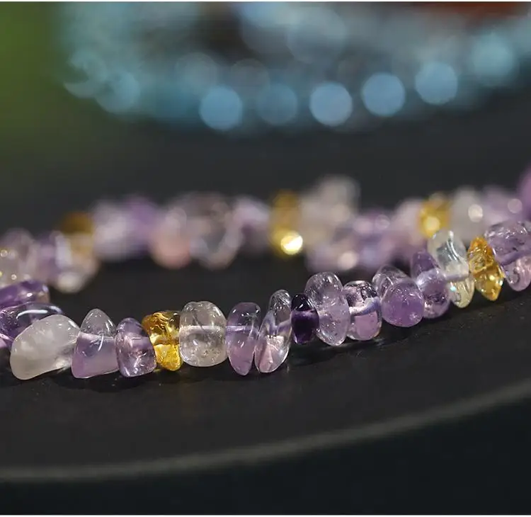 Exquisites natürliches Amethyst-Kristall-Handy-Charm-Gurt, handgefertigtes Perlen-Handgelenk-Charm-Handy-Lanyard für Männer und Frauen – Detail 7