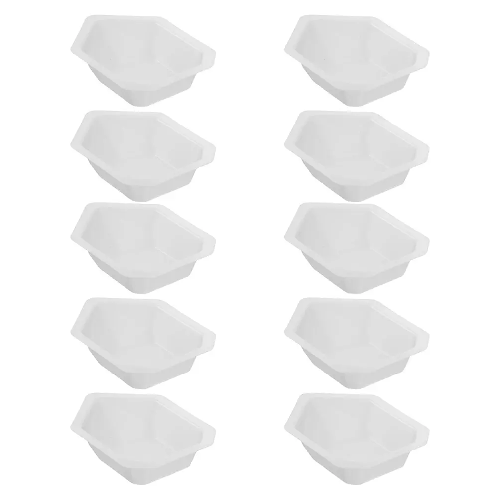 

10 Pcs Chemistry Weigh Trays Weighing Pan Measuring Boat Ship Plastic Lab Equipment