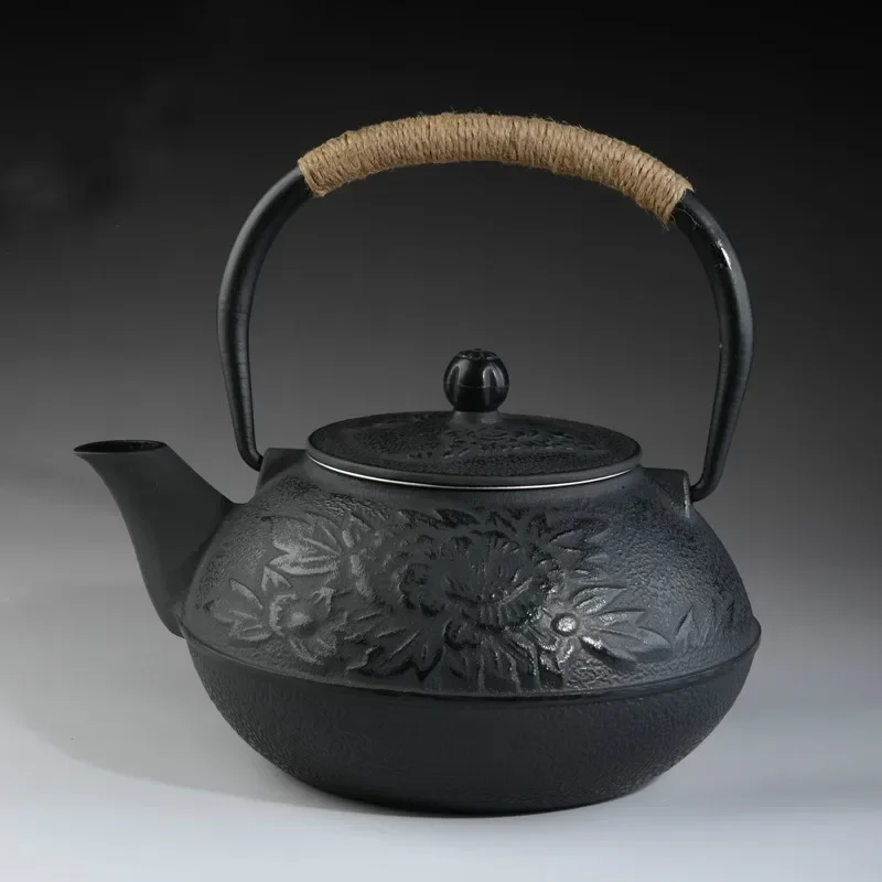 

JAPAN Cast Iron Tea Pot Set Japanese Teapot Tetsubin Kettle Drinkware 900ml Kung Fu Tools Stainless Steel Strainer Teakettle