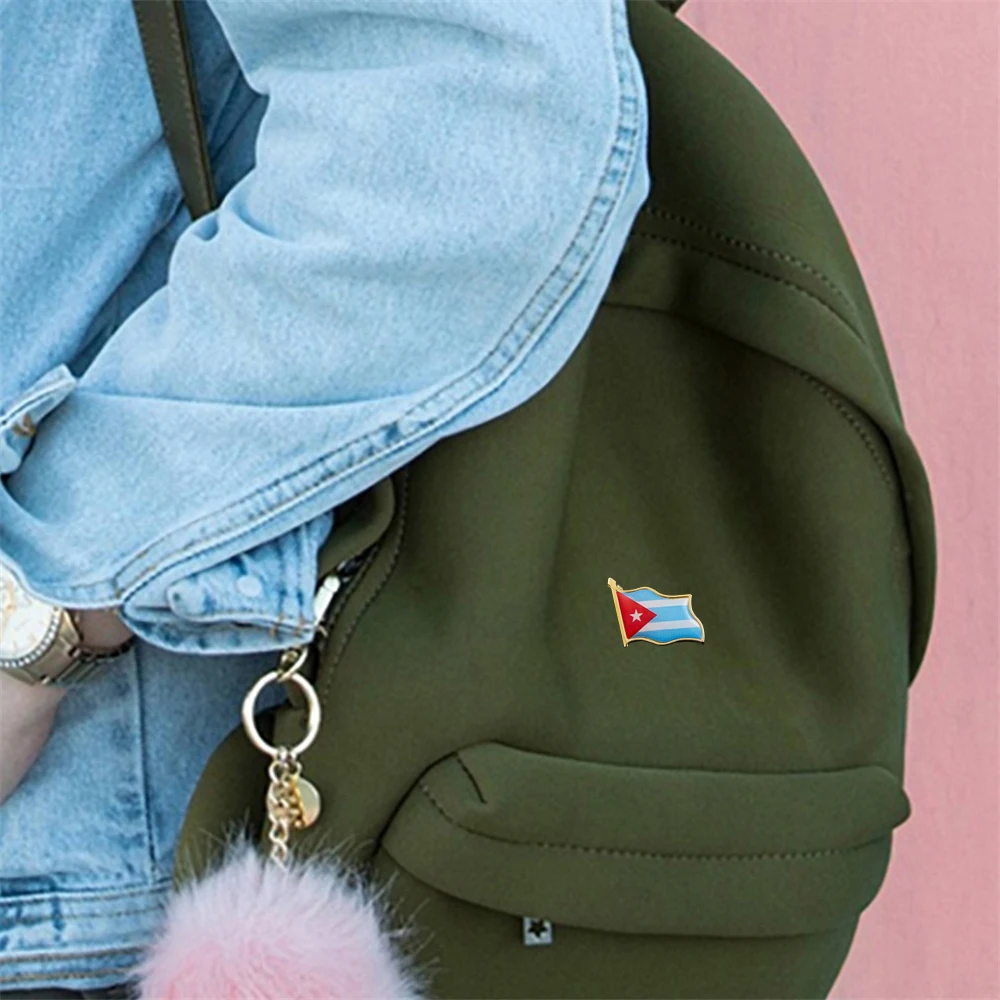 علم كوبي طية صدر السترة التلويح الوطني ، قبعة ، قبعة ، دبوس ربطة عنق ، شارة ، بروش ، الوطنية ، الفخر ، إكسسوارات الملابس