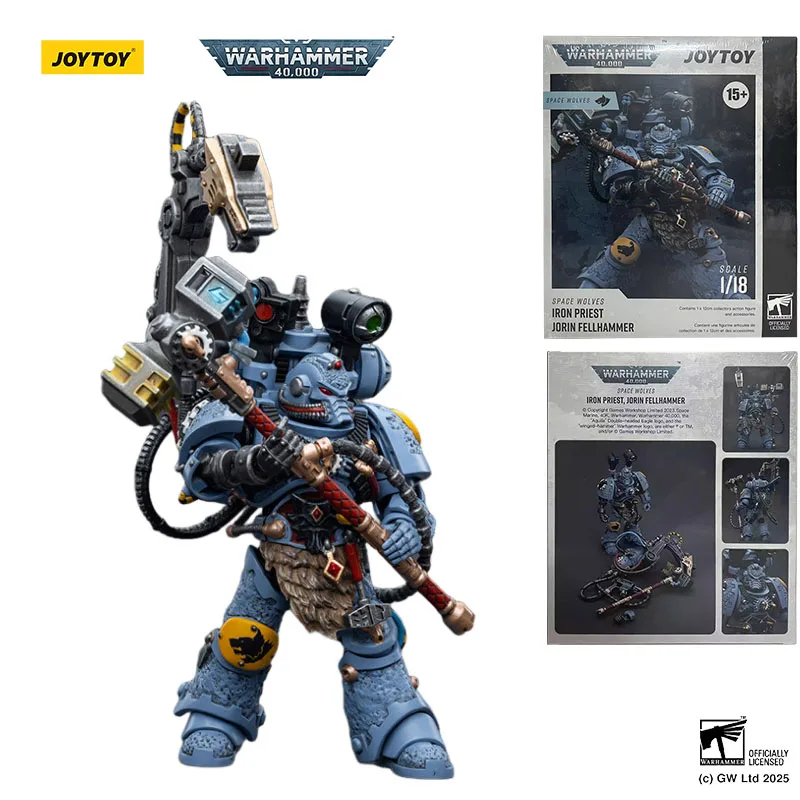 

In Stock1/18 Scale JOYTOY Warhammer 40K Space Wolves Iron Priest Jorin Fellhammer JT5208 Sci-Fi Articulated Action Figure