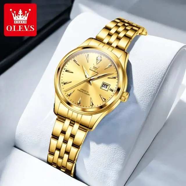 

OLEVS 5598 Luxury Brand Women's Watch Business Waterproof Calendar Quartz Watch Original Elegant Diamond Bracelet Women's Watch