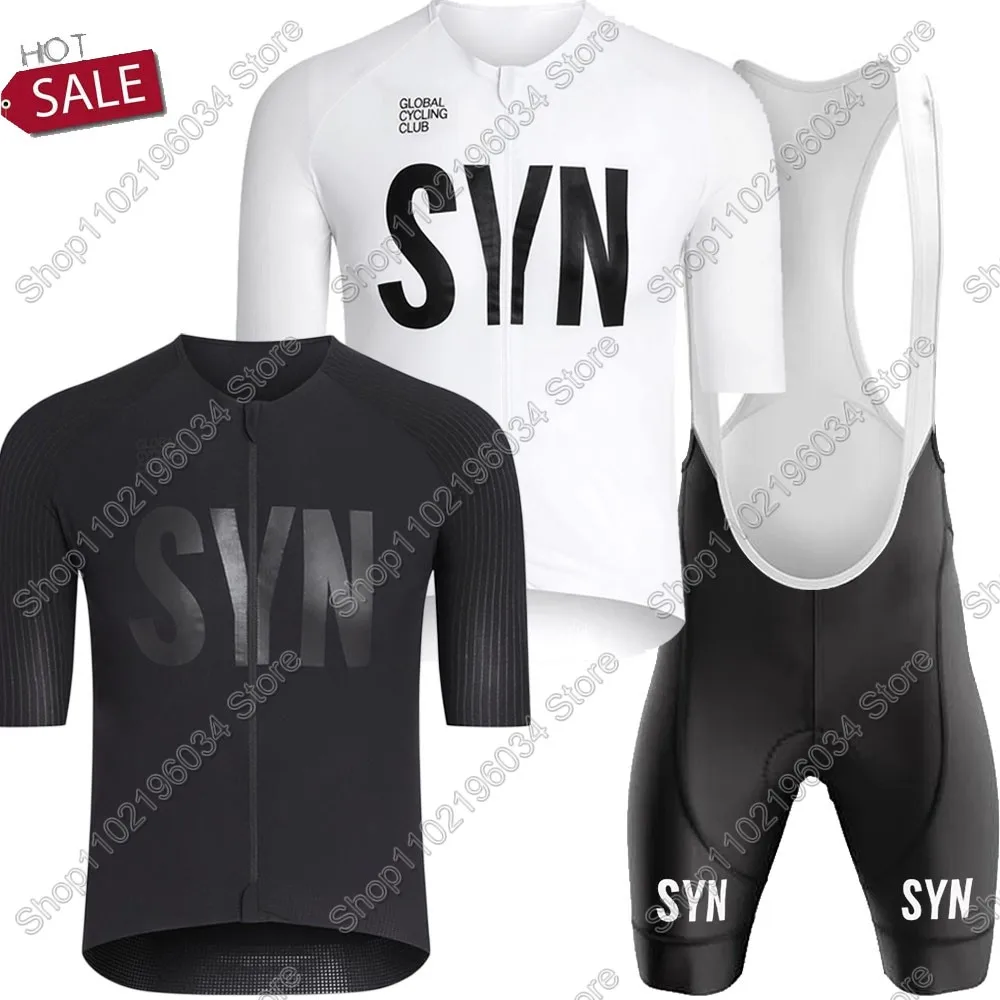 

SYN 2025 Team Велосипедный комплект Джерси для мужчин с коротким рукавом Белый Черный Комплект одежды Рубашки для шоссейного велосипеда Костюм Велосипедные нагрудники Шорты MTB