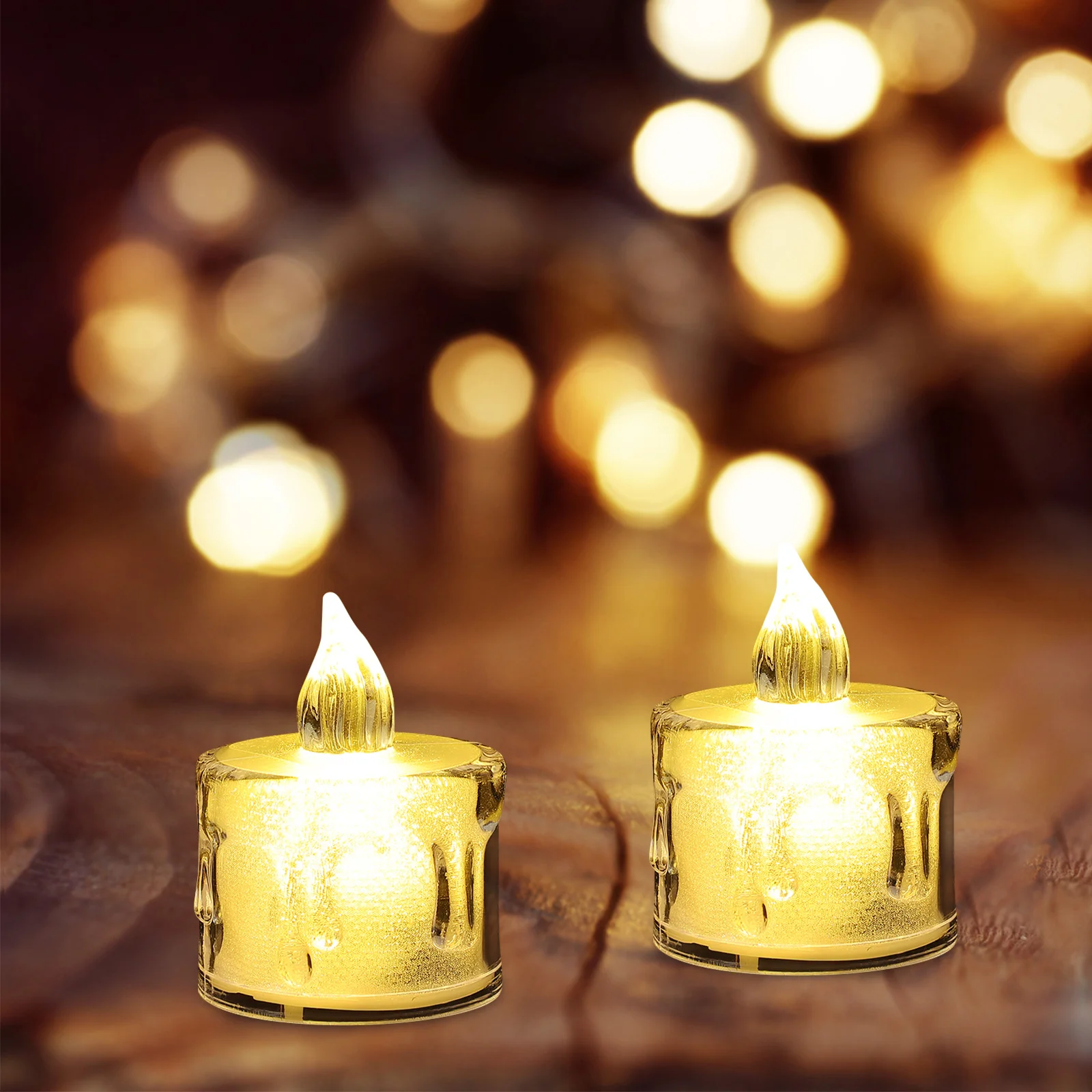 24Pcs Electronic Lights Small Electric Lamps Desktop Decorations Flameless Safe Romantic Lighting