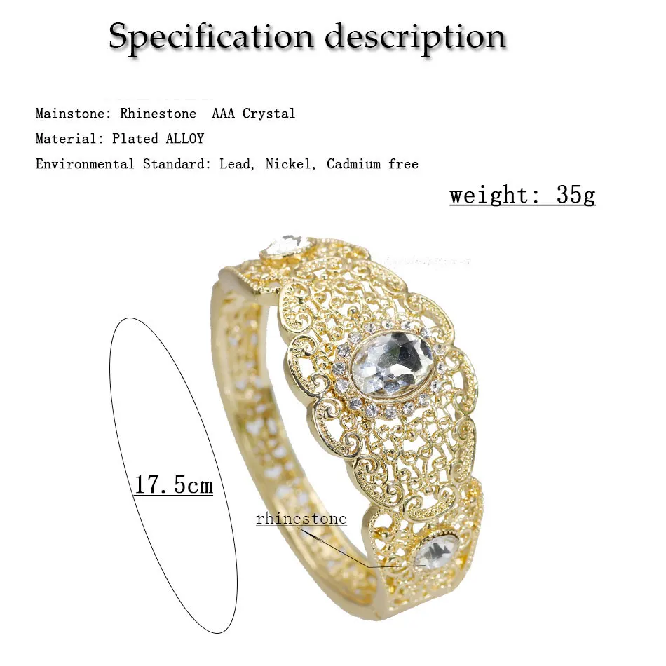Flower Cuff Bracelet for Morocco Ethnic Women Arabic Wedding Jewelry Bride Gift Handmade Clothing Accessories