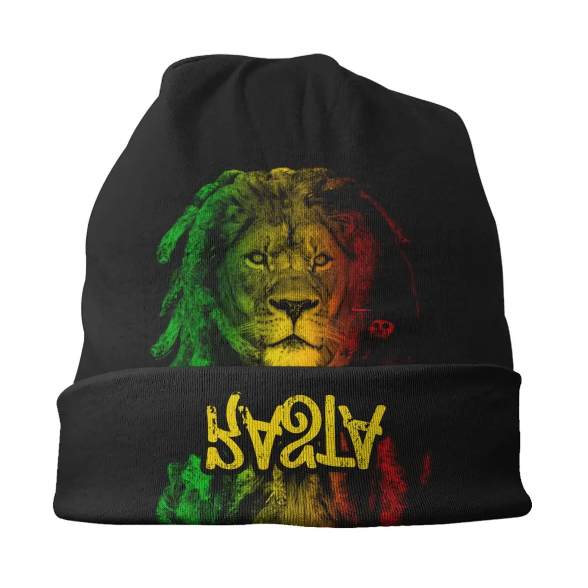 Custom Jamaica Flag Rasta Skullies Beanies Caps Cool Winter Warm Men Women Knit Hats Adult Unisex Jamaican Pride Bonnet Hats view 3