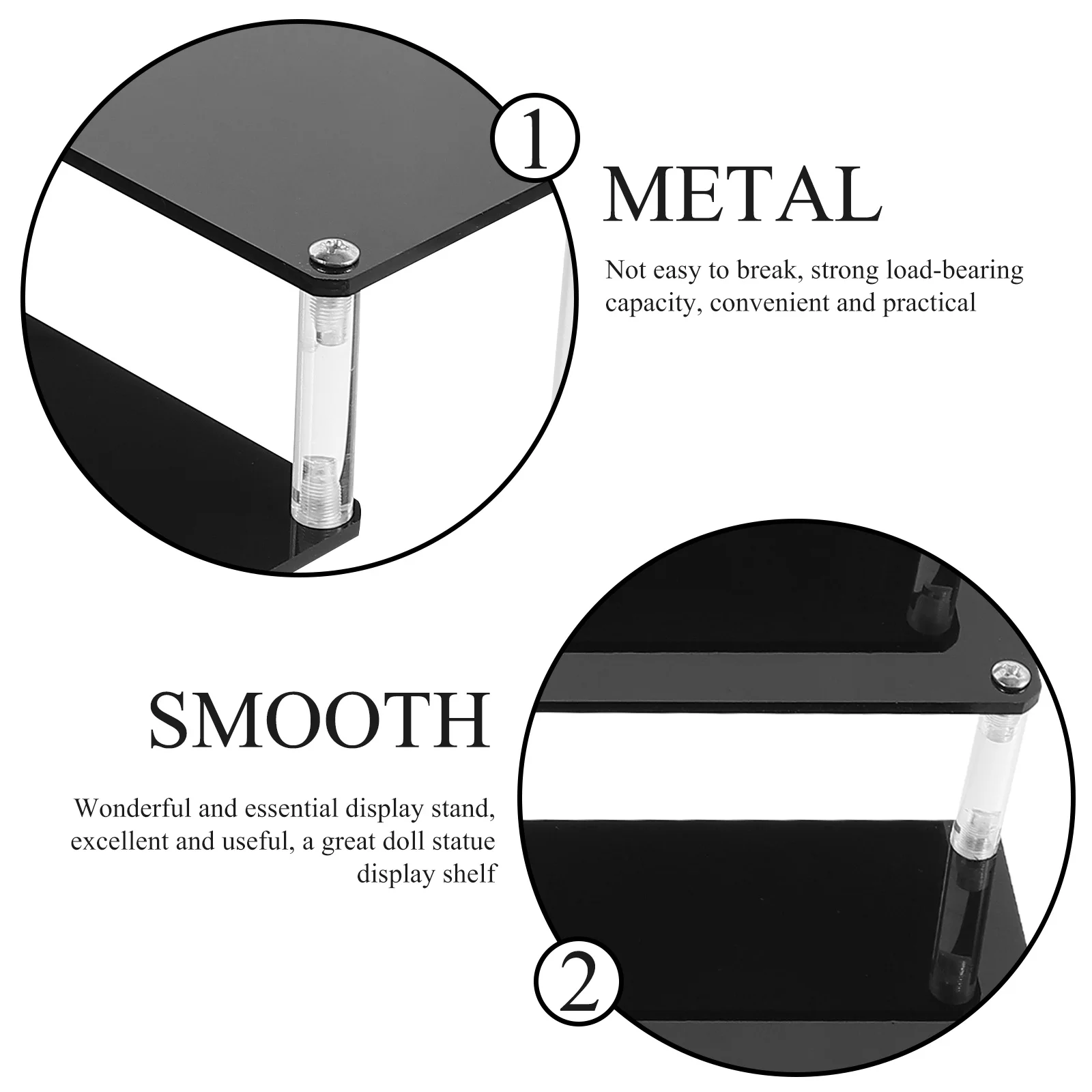 

Tiered Display Shelf Acrylic Craft Organizer Stand for Collectibles Perfume Desserts Home Decor Display Rack for Tabletop