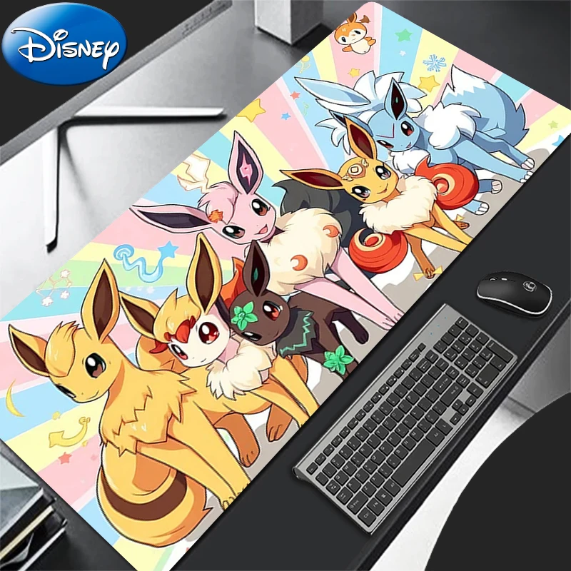 Tapis de souris exquis pour Gamer, tapis de bureau pour clavier, tapis de souris Anime Pokemon, tapis de souris en caoutchouc pour ordinateur portable, accessoires de jeu PC, grands tapis de souris