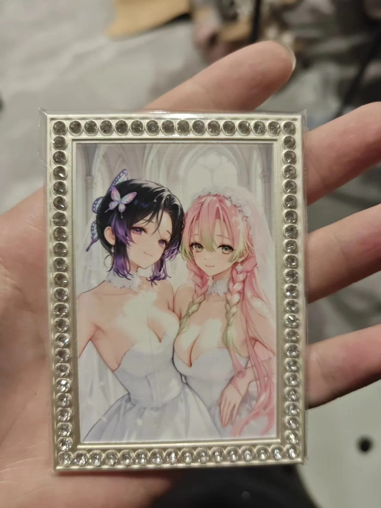 Customize Demon Slayer Shinobu & Mitsuri Wedding Dress Diamond Card