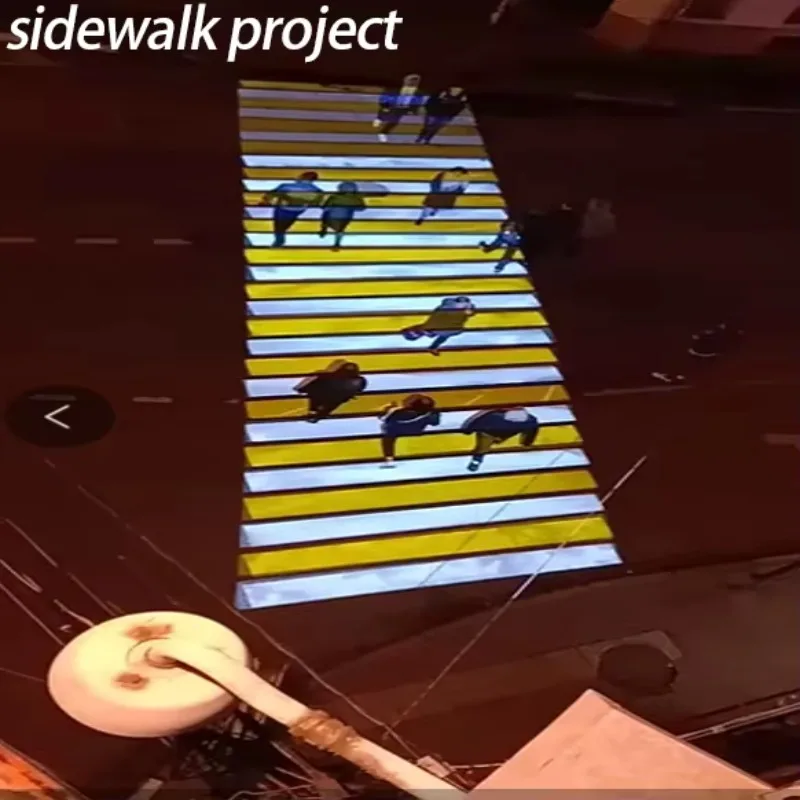Customized Zebra Crossing Projection Lamp 100W 200W Outdoor Waterproof Rotating Static Traffic Warning Logo Crosswalk Projector