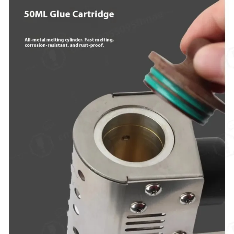 Hand Push Hot Melt Glue Rolling Machine Portable Leather Bag Gluing Machine Digital Display Temperature Control 200W 50ML