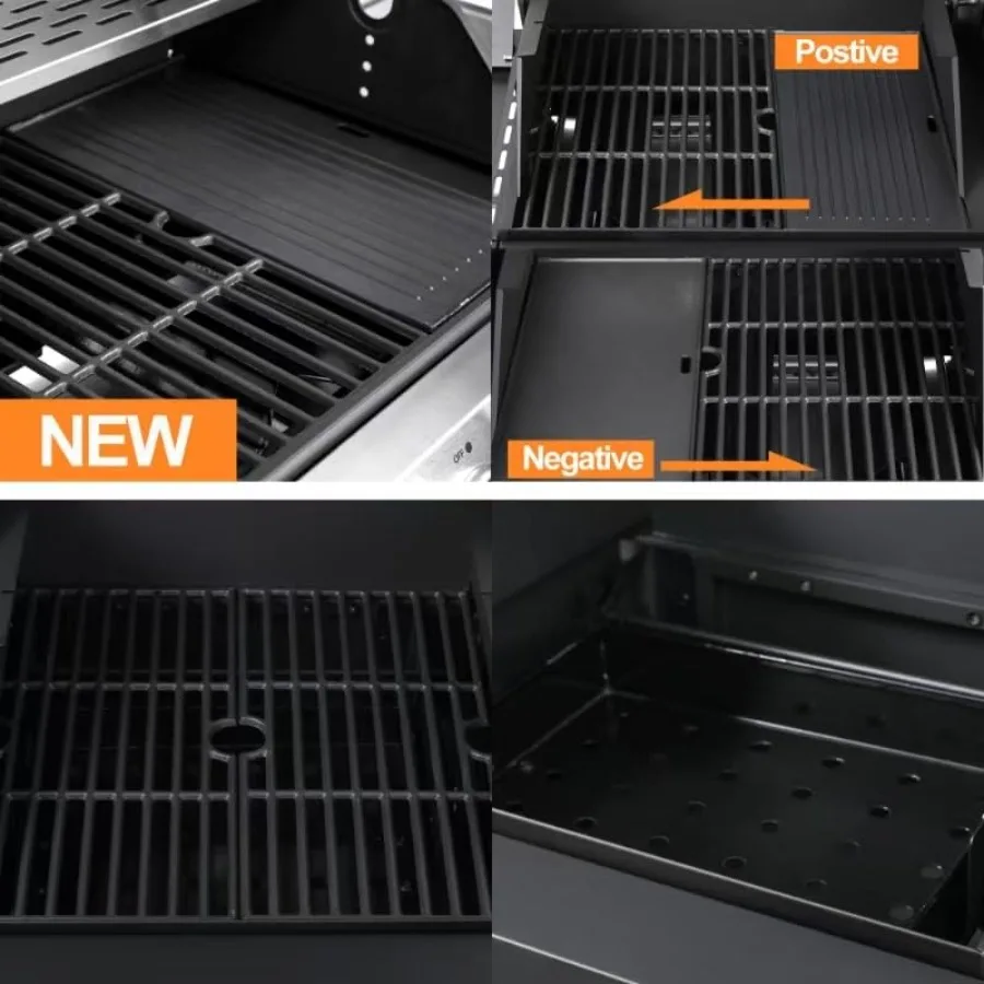 Propane Charcoal Grill Combo 4