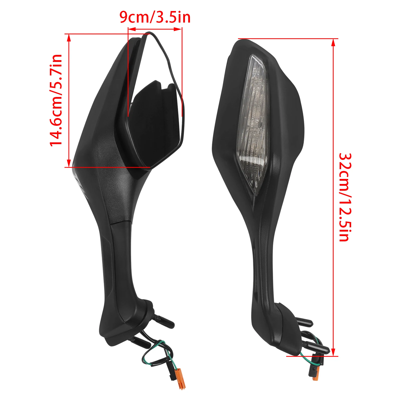 For Honda CBR1000RR CBR 1000 RR CBR1000 RR 2017-2023 2022 2021 Motorcycle Mirror Turn Signals Light Rear View Rearview Mirrors