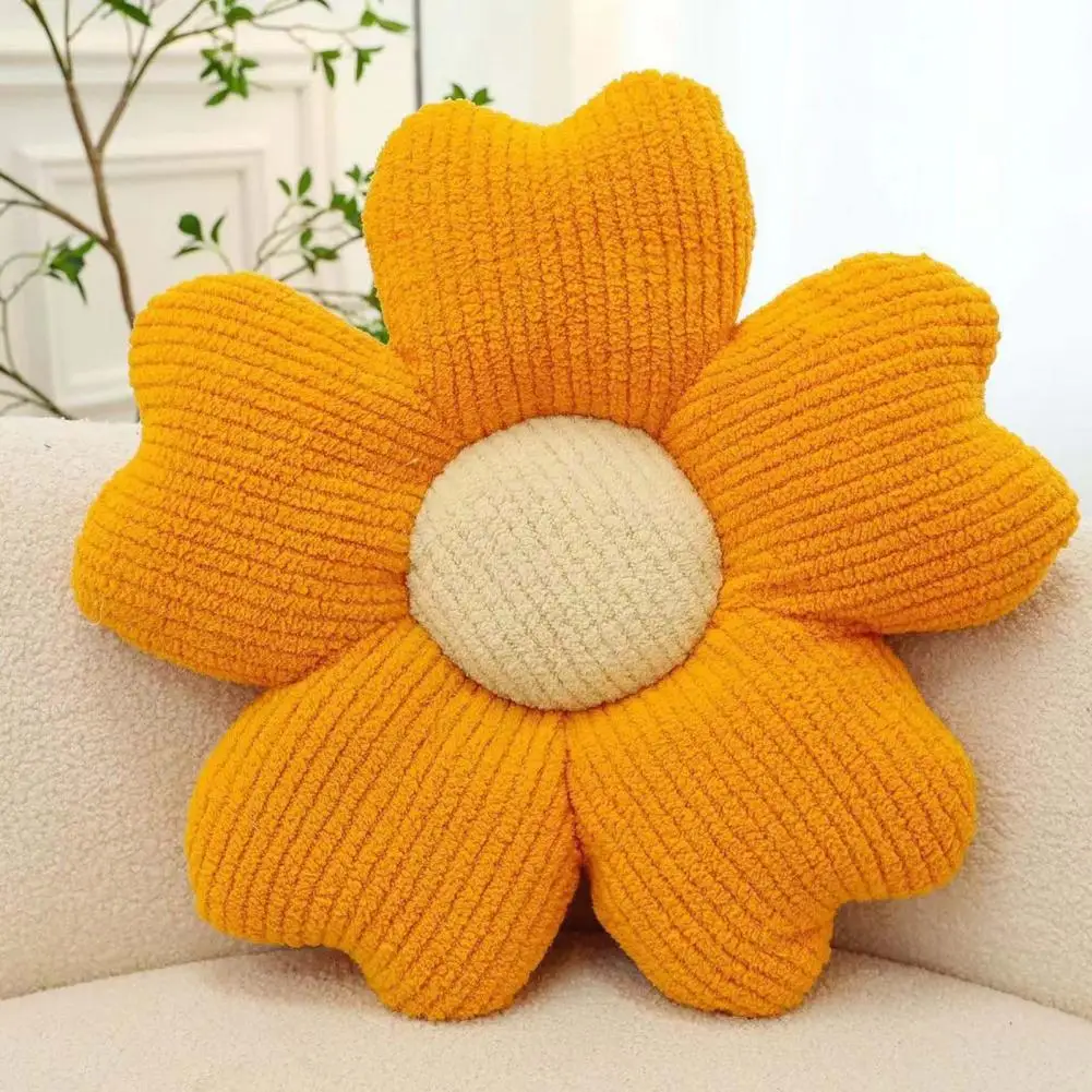 Flower Cushion Pp Cotton Filled Pillow Colorful Flower Shape Plush Throw Pillow for Sofa Bed Car Seat Soft Decorative for Office