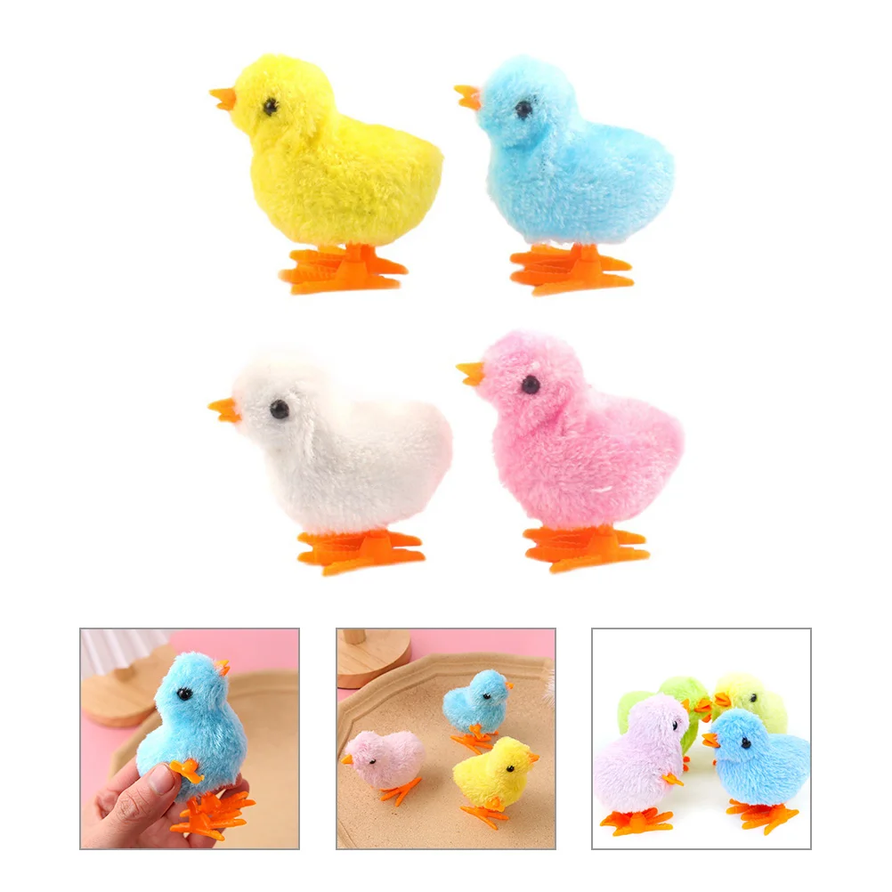 Wind-up Chicken Toy Baby Toys Fuzzy Chicks Little Pet Gift Bag Fillers for Kids Child