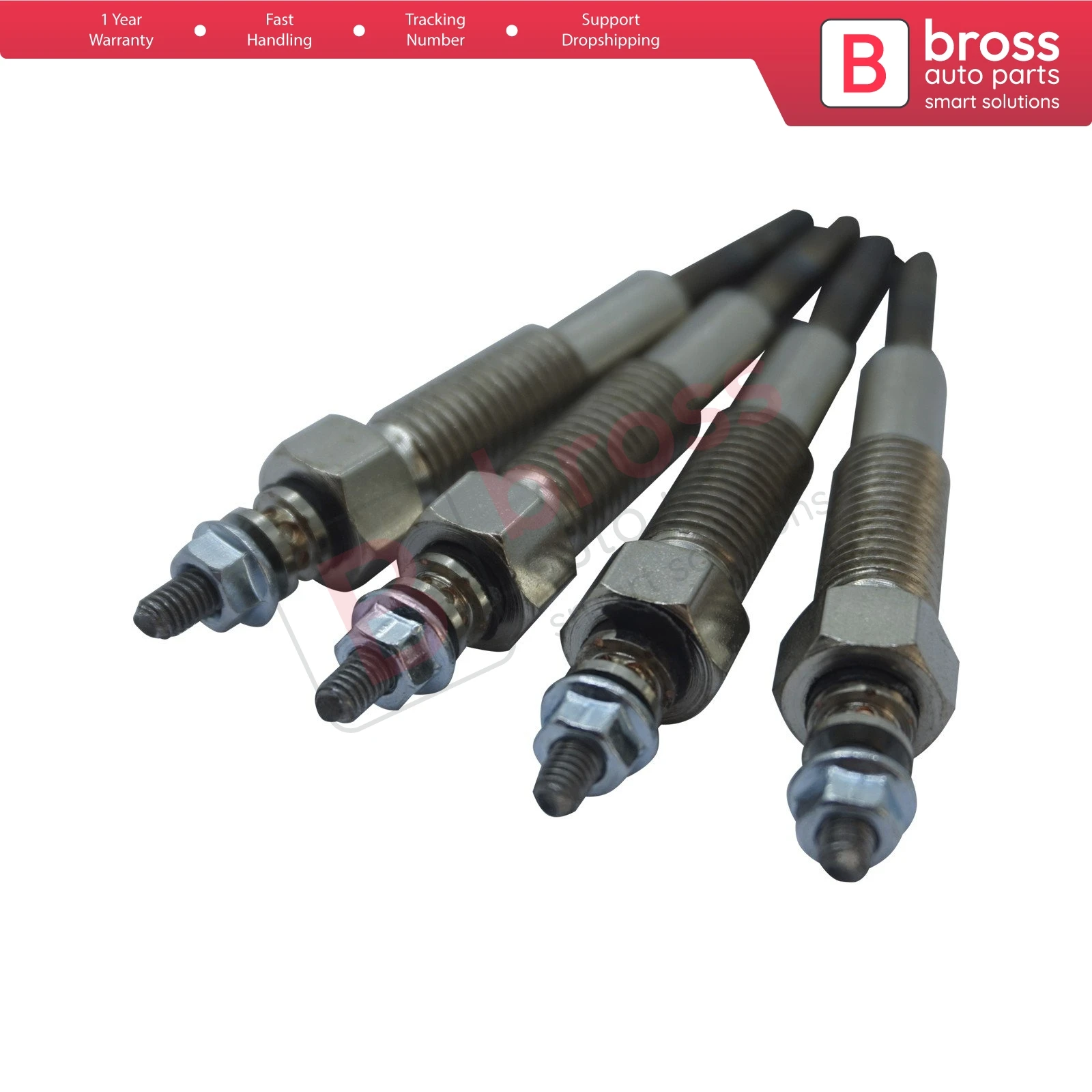 Bross BGP75-1 4 Pieces Heater Glow Plug 23 Volt SE0118140A for Mazda Parkway Titan T2000 T2500 T2600 T3000 T3500 T4100