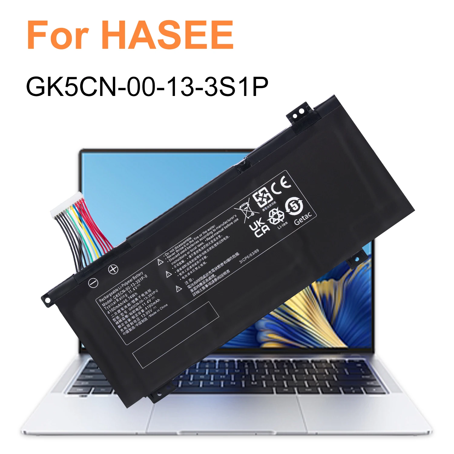 AUSSY GK5CN-00-13-3S1P-0 46.74Wh/11.4V بطارية ل MECHREVO X8Ti Z2 MACHENIKE T90 Plus T90-T3p F117-B F117-B6 GK5CN GK5CN4Z GK7C