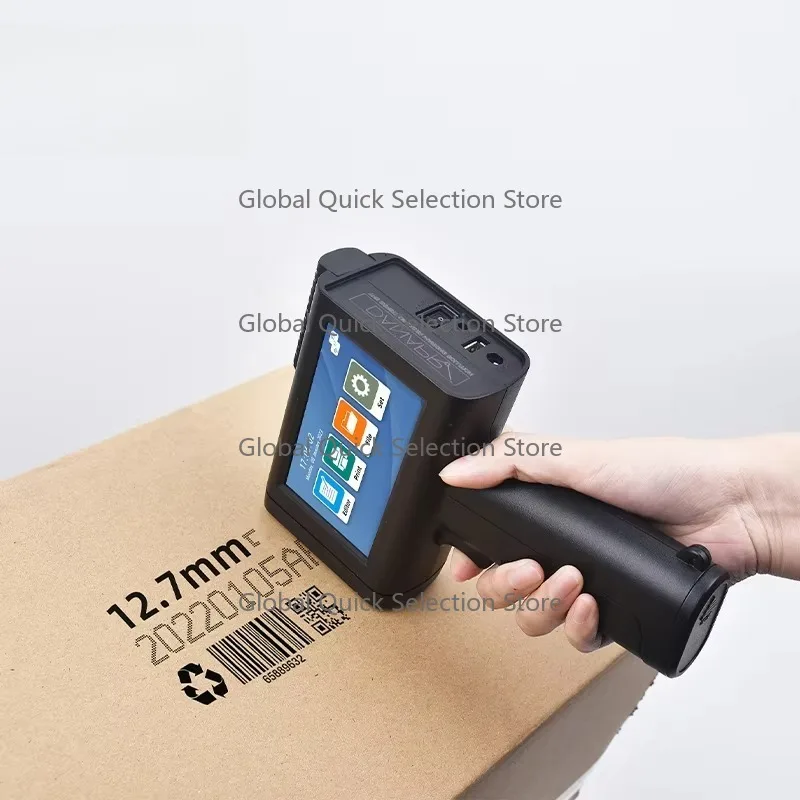 Handheld TIJ Printer Thermal Inkjet Coding Printing De-vice Porta-ble DS-12 Half Inch Cartridge Printing Height 12.7mm