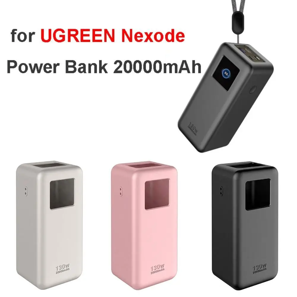 Shockproof Silicone Case with Handle Dustproof Protective Case Soft Portable for UGREEN Nexode Power Bank 20000mAh 130W