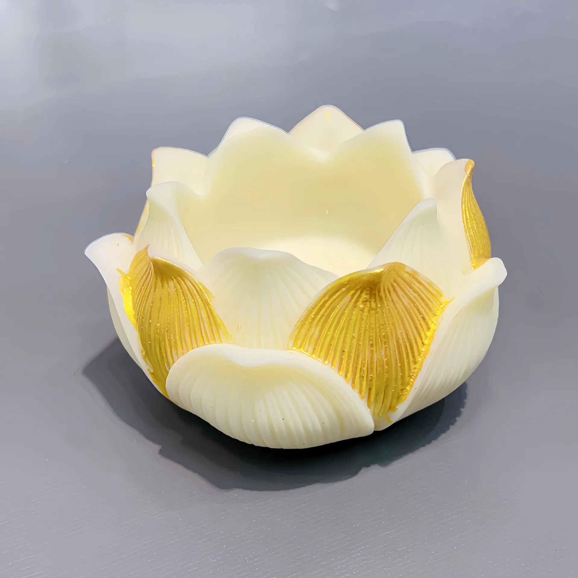 Lotus Silicone Candle Holder Mold DIY Gypsum Concrete Candlestick Storage Box Mould Succulent Flower Pot Home Decor Supplie Tool