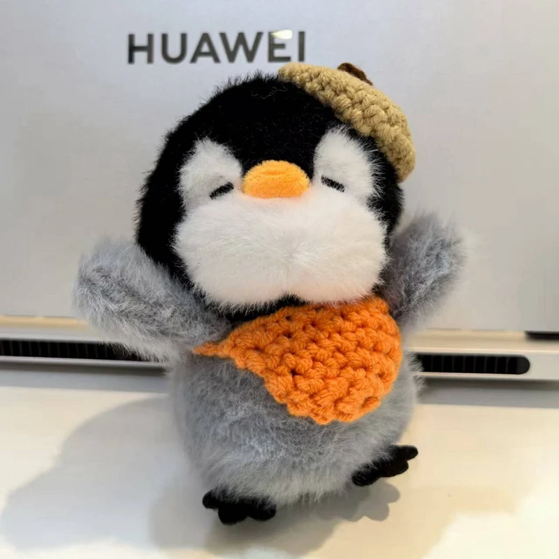 Porte-clés en peluche pingouin 10cm, poupée en peluche Animal mignon, pendentif de sac Kawaii, jolies poupées pingouin, cadeau d'anniversaire de vacances pour enfants