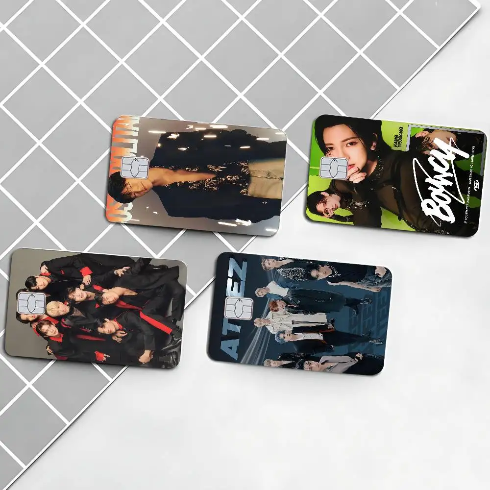 Anime ATEEZ KPOP Anime Cartoon Sticker Film Skin for Credit Card Debit Bank Bus Card