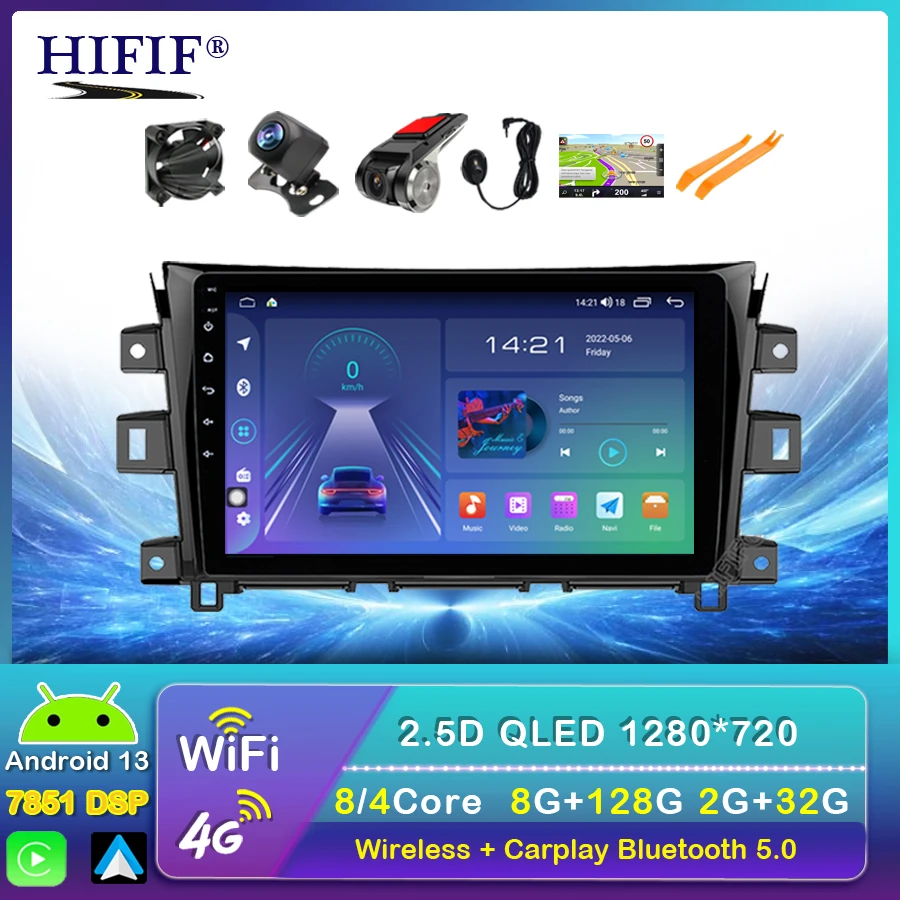 

Android 13 Car Radio for Nissan Navara NP300 Multimedia 2014-2020 1Din Autoradio DSP IPS 1280*720 Carplay