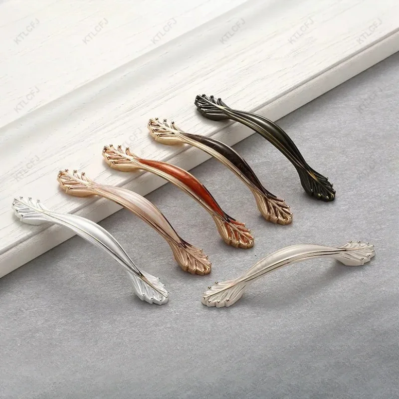 European Style Cabinet Door Amber Handle Modern Minimalist Wardrobe Shoe Cabinet Drawer Handle Kitchen Cabinet Furniture Handle