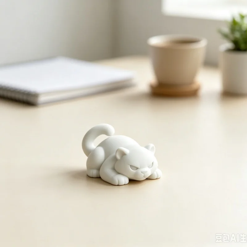 Modern 3D Printed Crouching Leopard Statue Cute Angry Panther Sculpture Minimalist Animal Figurine Desktop Ornament Gift view 5