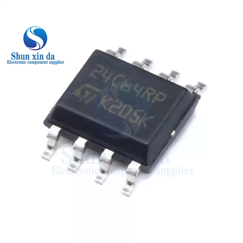 20PCS M24C64-RMN6TP 24C64RP SOP-8 M24C64 M24C64-R SMD 64-Kbit Serial I2C Bus EEPROM IC