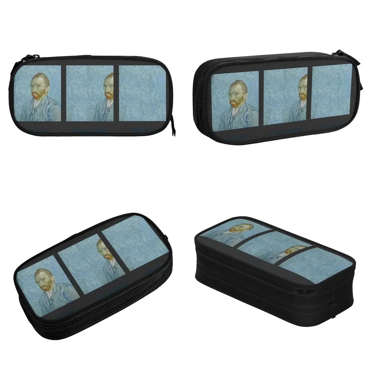 New Van Gone Van Gogh Pencil Case Portrait Vincent Art Pencilcases Pen Holder Kids Large Storage Bags Office Gifts Stationery