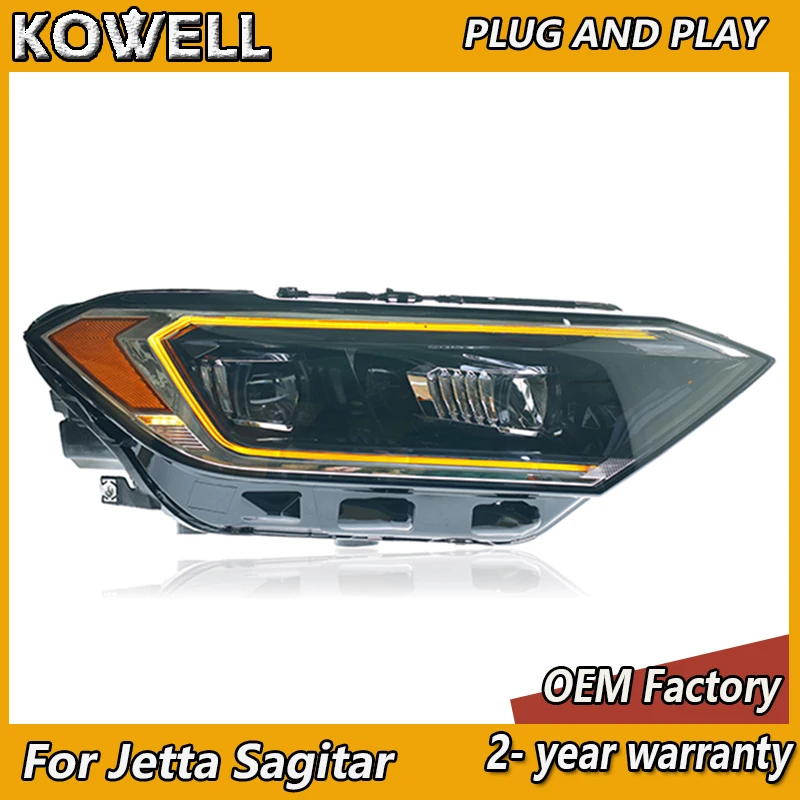 Car Styling for VW Jetta MK7 Headlights 2019-2022 Sagitar MK7 Headlamp DRL Turn Signal High Beam Projector Lens