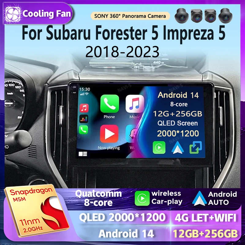 

Автомагнитола на Android 14 для Subaru Forester 5 Impreza 5 2018 - 2023 Android, мультимедийный видеоплеер с GPS, стерео CarPlay 4G, головное устройство