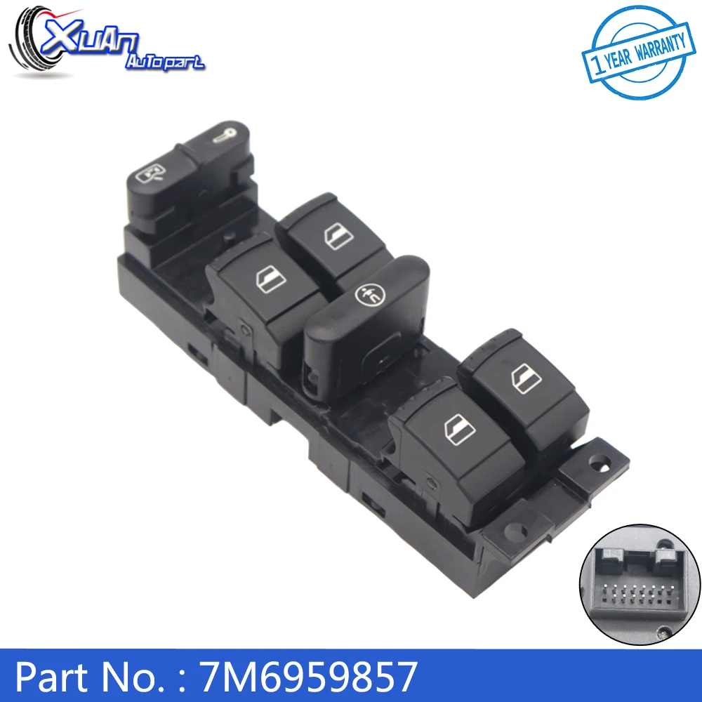 XUAN Electric Master Power Window Control Switch Lifter Button 7M6959857 For Volkswagen Sharan Ford Galaxy Seat Alhambra 1995-10