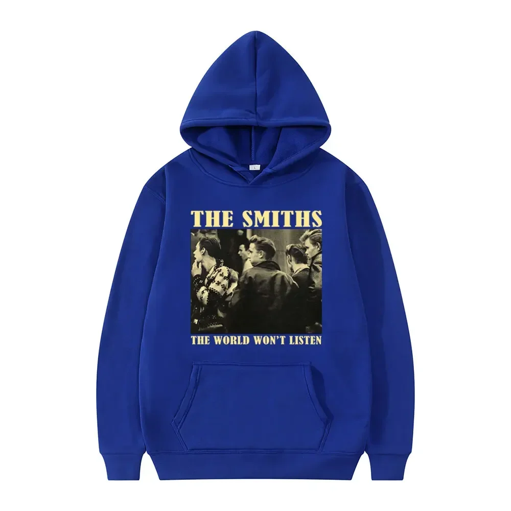 Rock Band The Smiths Print Vintage Hoodies 1980 Morrissey Men Women Sweatshirt Oversized Hip Hop Gothic Casual Streetwear Hoodie