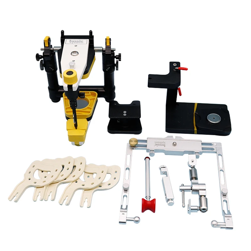 

Semi-adjustable occlusal device recreates patient's maxillary dentals laboratory occlusal device and facial arch kit