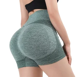 Ladies Yoga Shorts High Waist Workout Fitness Shorts Breathable Lift Butt Fitness Gym Running Women Short Pants