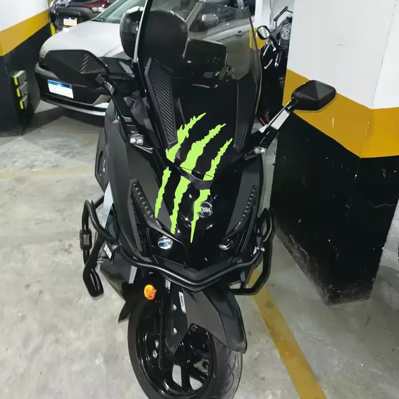 2Pair Monster Claw Scratch Motorcycle Glow Sticker Helmet Front Fairing Scooter Vinyl Decals for YAMAHA HONDA Kawasaki BMW KTM