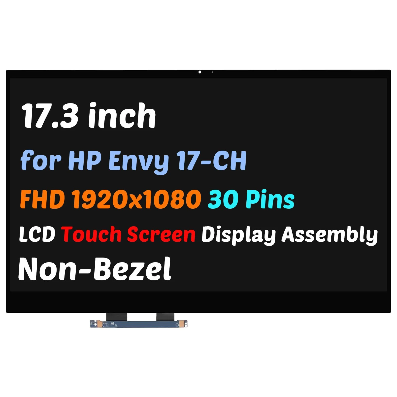 

M45769-001 M27508-AA3 for HP Envy 17-CH 17.3" FHD LCD Touch Screen Display Panel Assembly 30 Pin 1920x1080