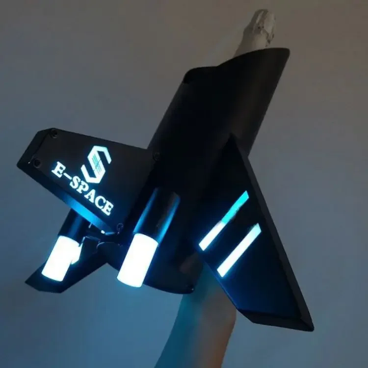 Rechargeable Black Rocket Champagne Presenter LED Belvedere Vodka Aircraft Carrier Glorifier Plane Chariot bottle service sign