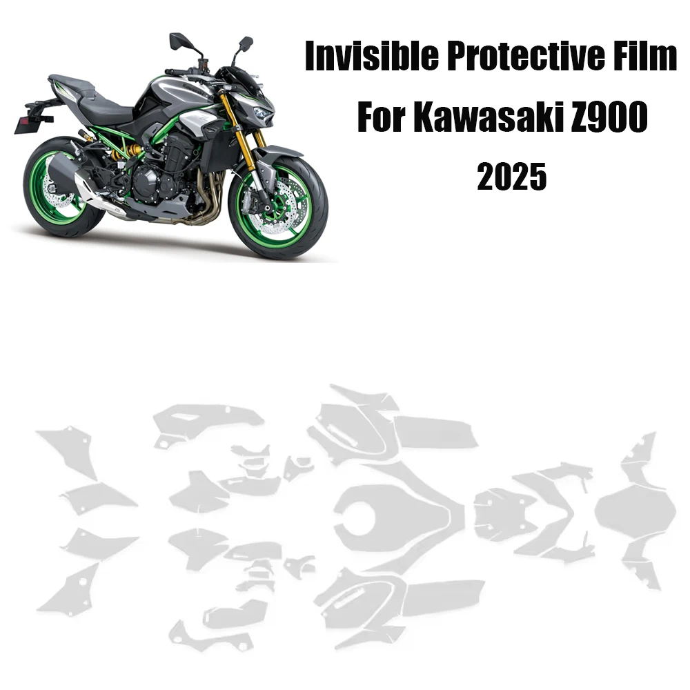 

For Kawasaki Z900 Z 900 2025 PPF Motorcycle Invisible Protective Film Transparent TPU Z900 Screen Protective Film 2025