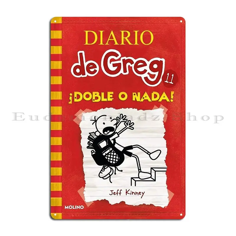 greg s diary double or nothing Metal Sign Poster personalized Cinema Funny Garage Pub Mural Tin Sign Poster